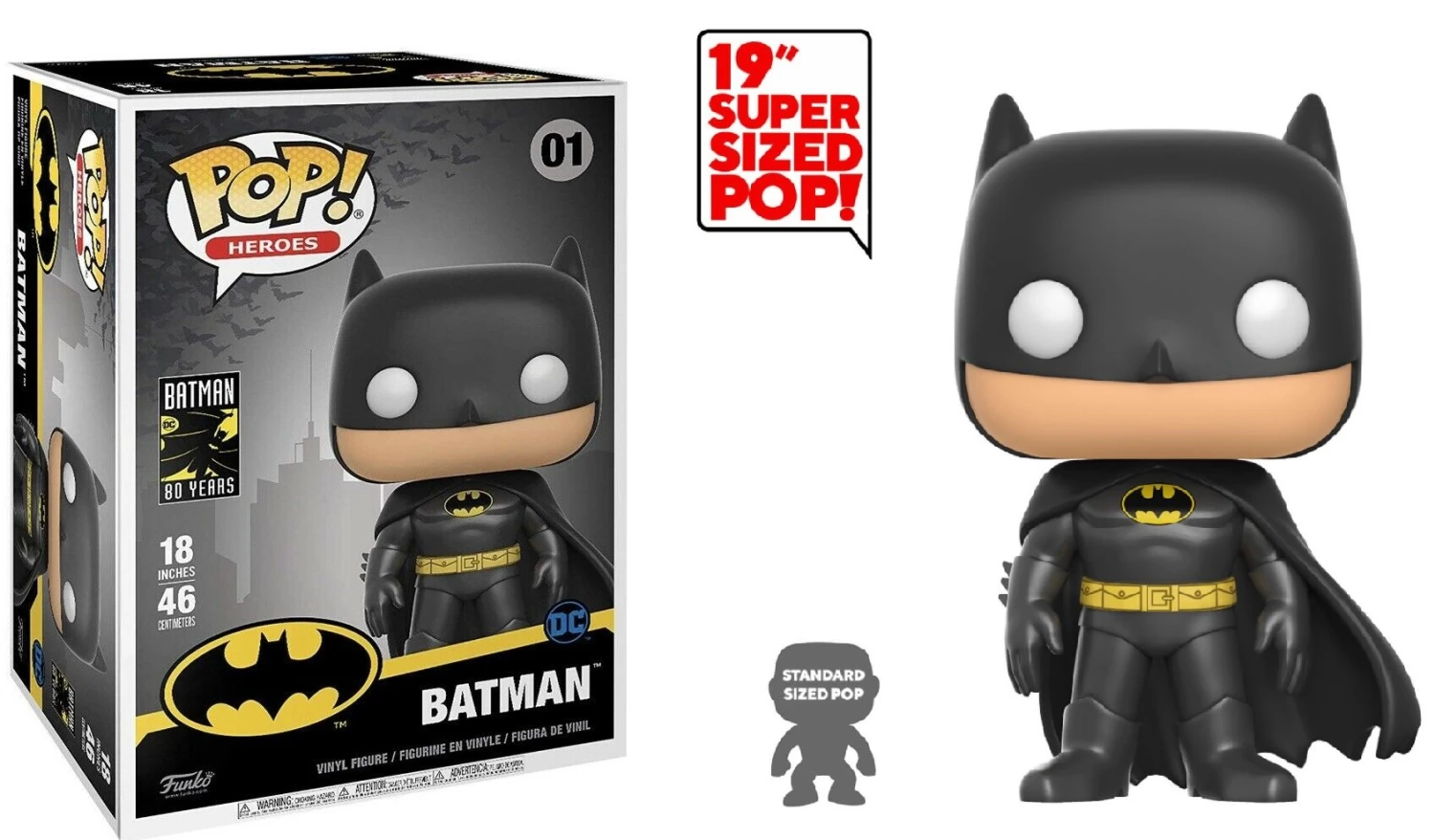 FUNKO DC COMICS - Pop MEGA 18' N° 01 - Batman - 46cm *R 1 FUNKO DC COMICS - Pop MEGA 18' N° 01 - Batman - 46cm *R