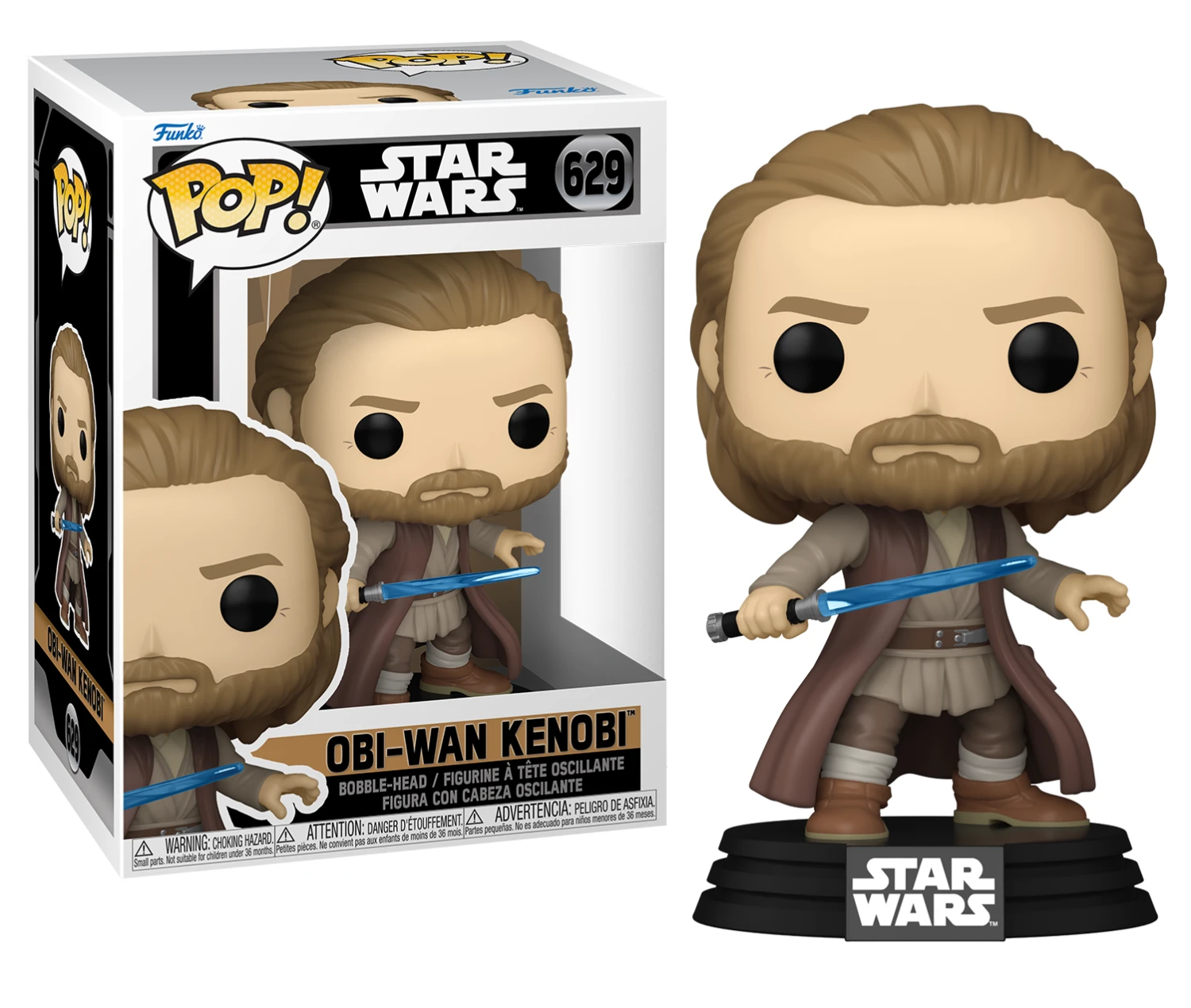 FUNKO OBI-WAN KENOBI - POP N° 629 - Obi-Wan (Posture De Combat) 1 FUNKO OBI-WAN KENOBI - POP N° 629 - Obi-Wan (Posture De Combat)
