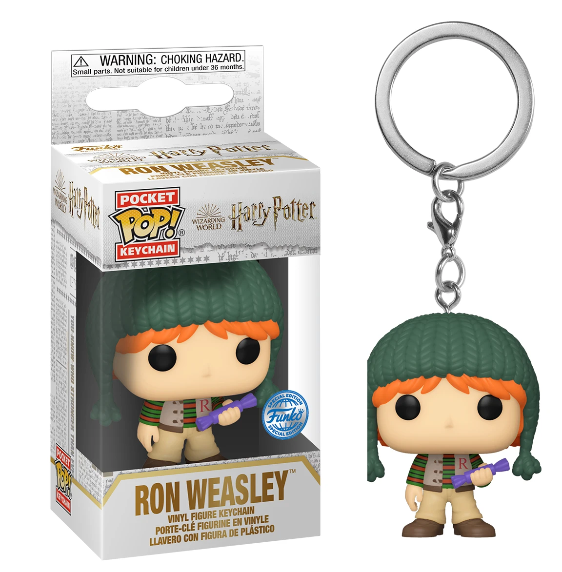 FUNKO HARRY POTTER HOLIDAY - Pocket Pop Keychains - 20ème Ann - Ron 1 FUNKO HARRY POTTER HOLIDAY - Pocket Pop Keychains - 20ème Ann - Ron