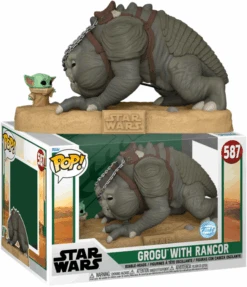 FUNKO STAR WARS MANDALORIAN - POP JUMBO 10'' N° 587 - Grogu With Rancor