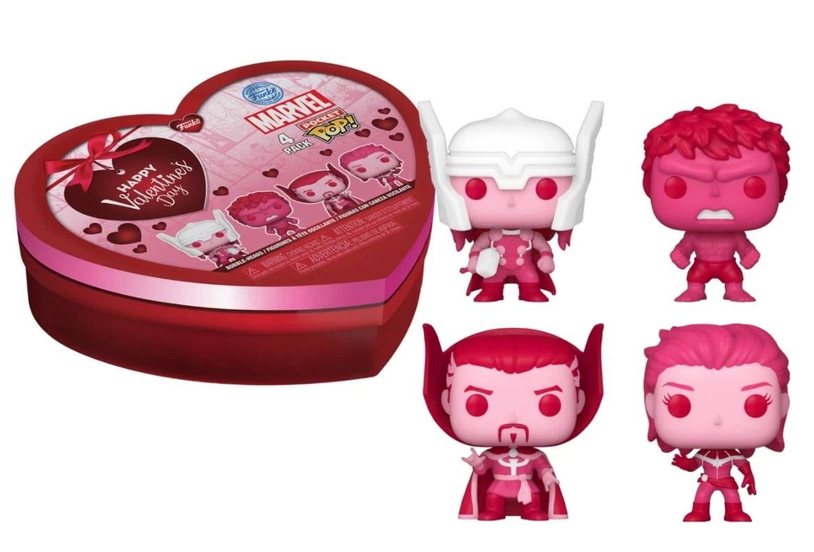 FUNKO MARVEL CLASSICS - Pocket Pop Keychain Valentine - Box 4 Pieces 1 FUNKO MARVEL CLASSICS - Pocket Pop Keychain Valentine - Box 4 Pieces