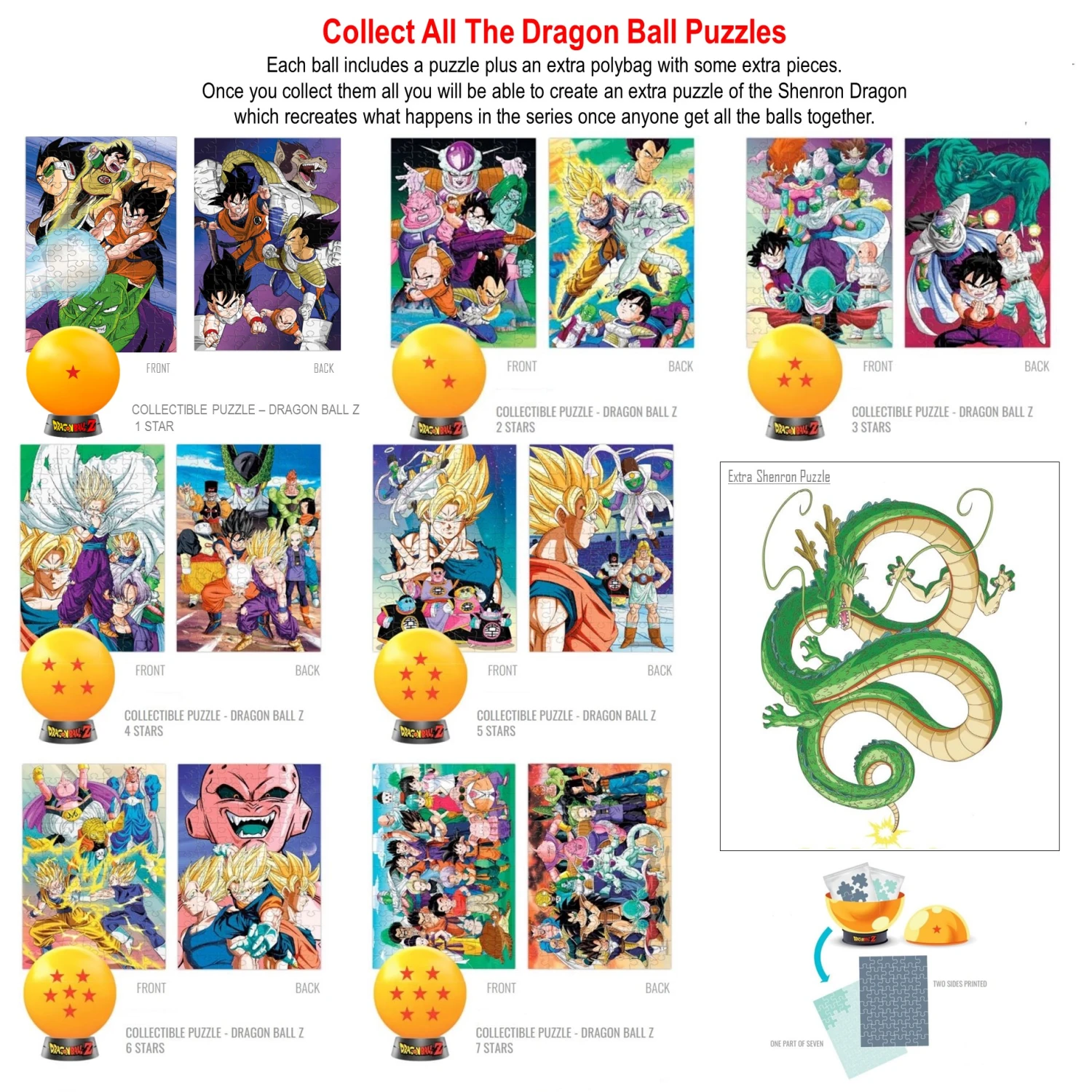 DRAGON BALL Z -Puzzle à Collectionner - 4 Etoiles - 2en1 Puzzle +Extra 5 DRAGON BALL Z -Puzzle à Collectionner - 4 Etoiles - 2en1 Puzzle +Extra – Image 5