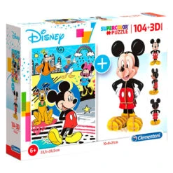 Clementoni DISNEY - Mickey - Puzzle 104P + Figurine Puzzle 3D