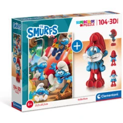 Clementoni LES SCHROUMPFS - Puzzle 104P + Figurine Puzzle 3D