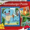 Ravensburger POKEMON - Salamèche, Bulbizarre Et Carapuce - 3 Puzzle 49P